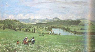 Hans Thoma The Rhine Near Sackingen (nn02) oil painting image